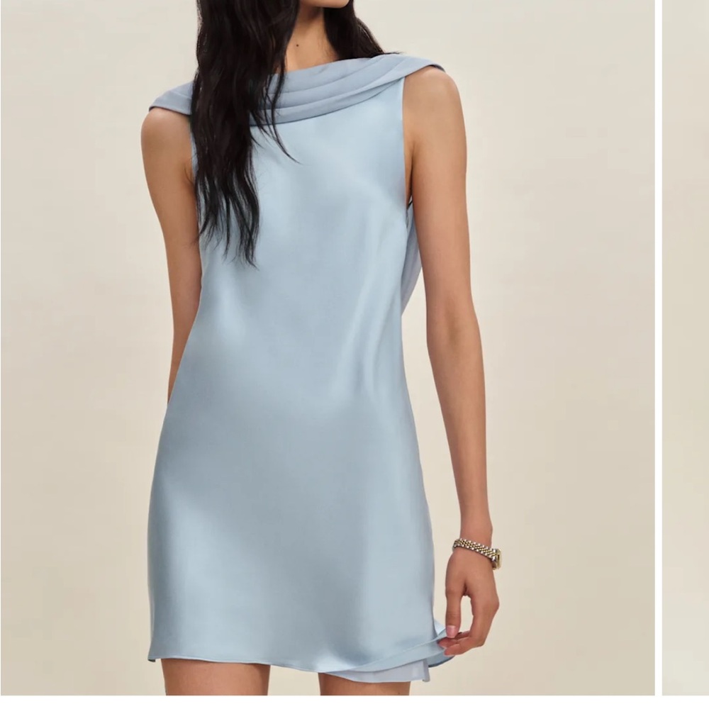 Reformation Light Blue Mini Dress